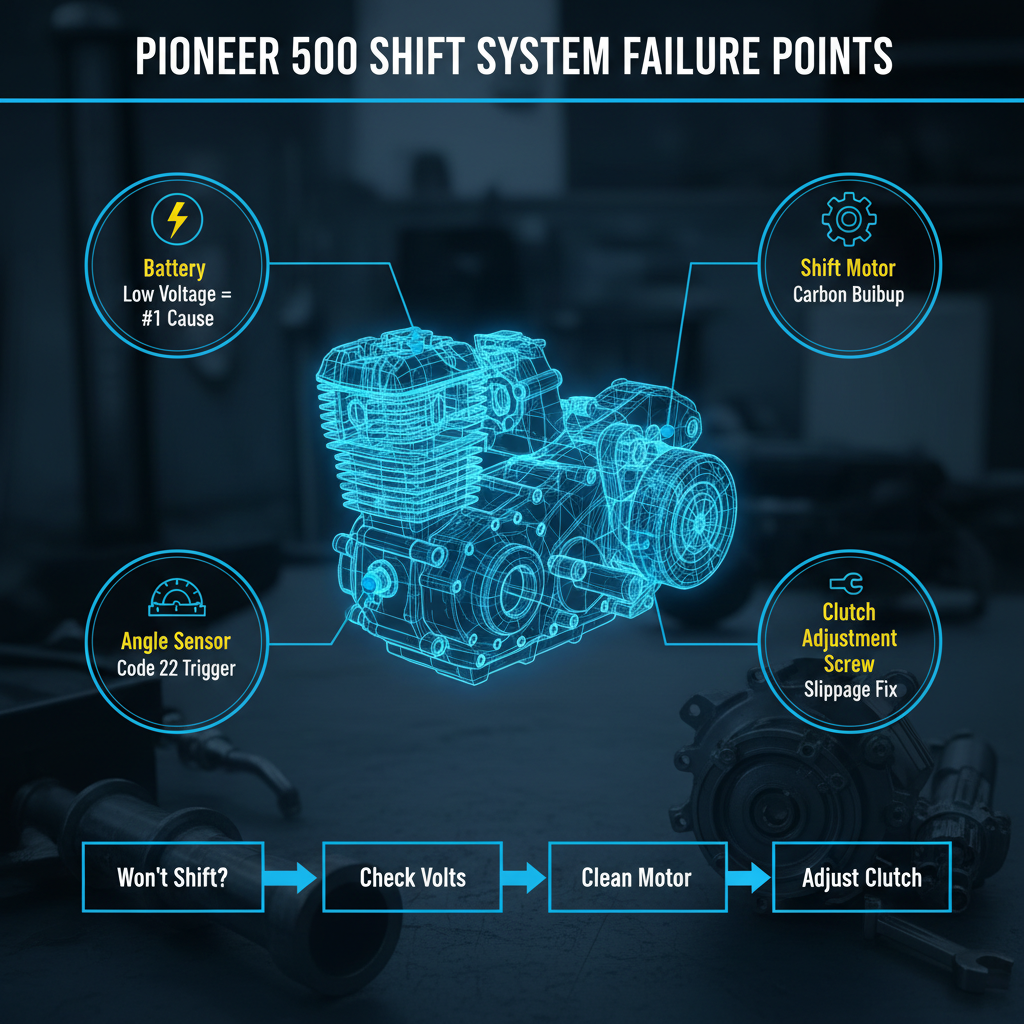  honda pioneer 500 paddle shift stuck