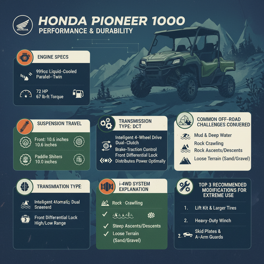 pioneer Honda off-road wild testing infographic guide