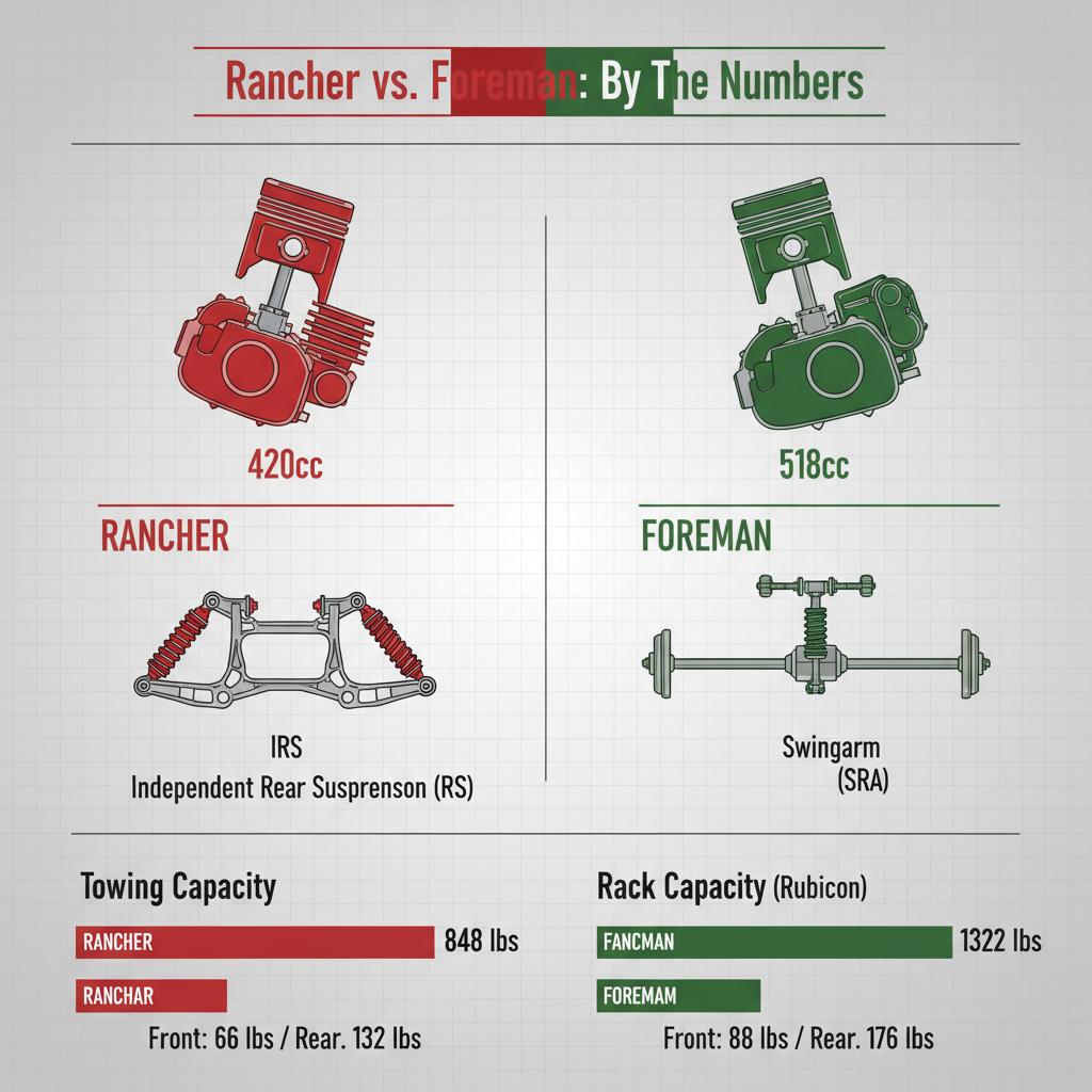  honda rancher 420 vs foreman 520