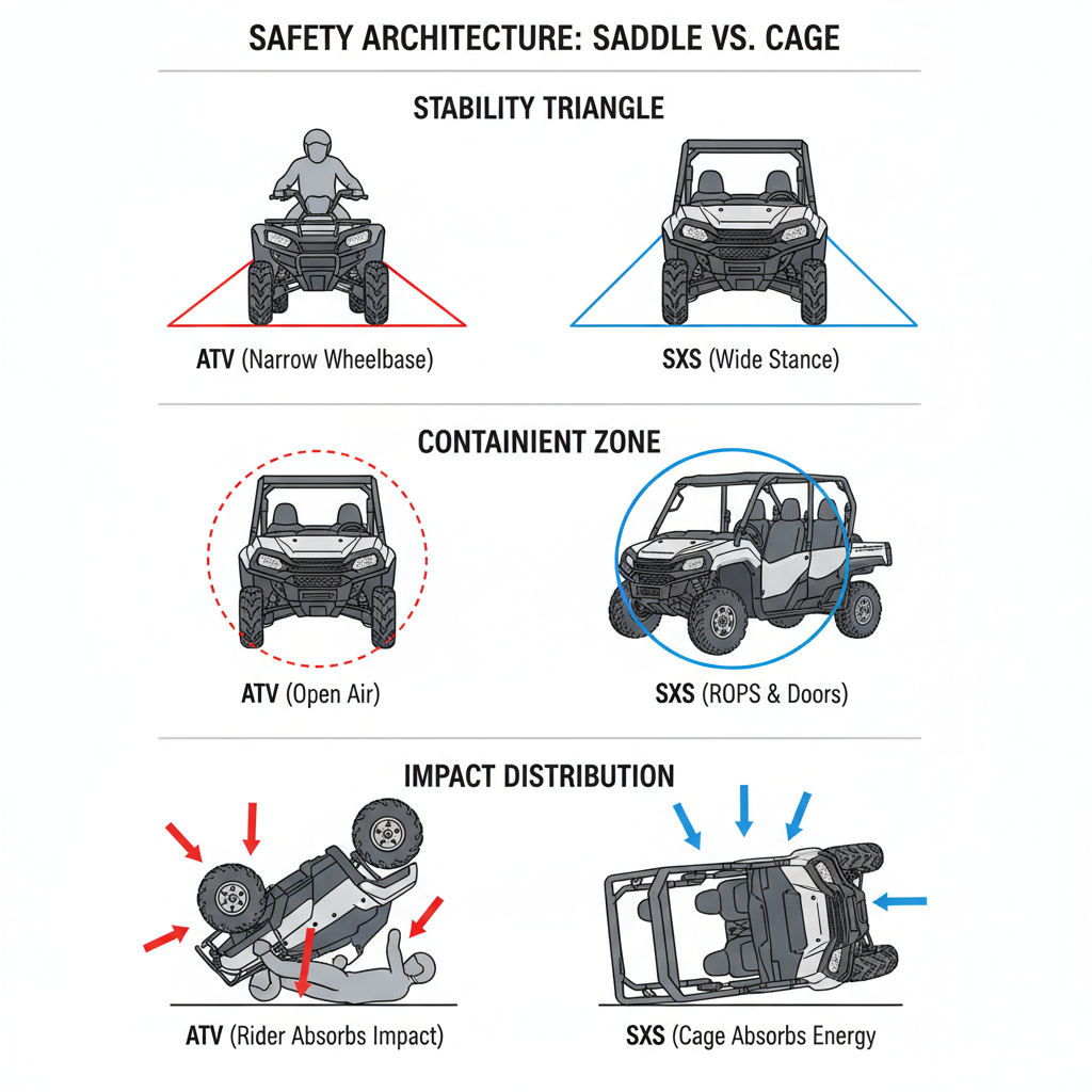  2 up atv vs side by side safety