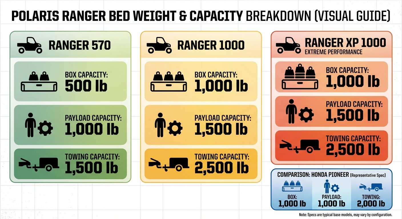 polaris ranger bed weight capacity