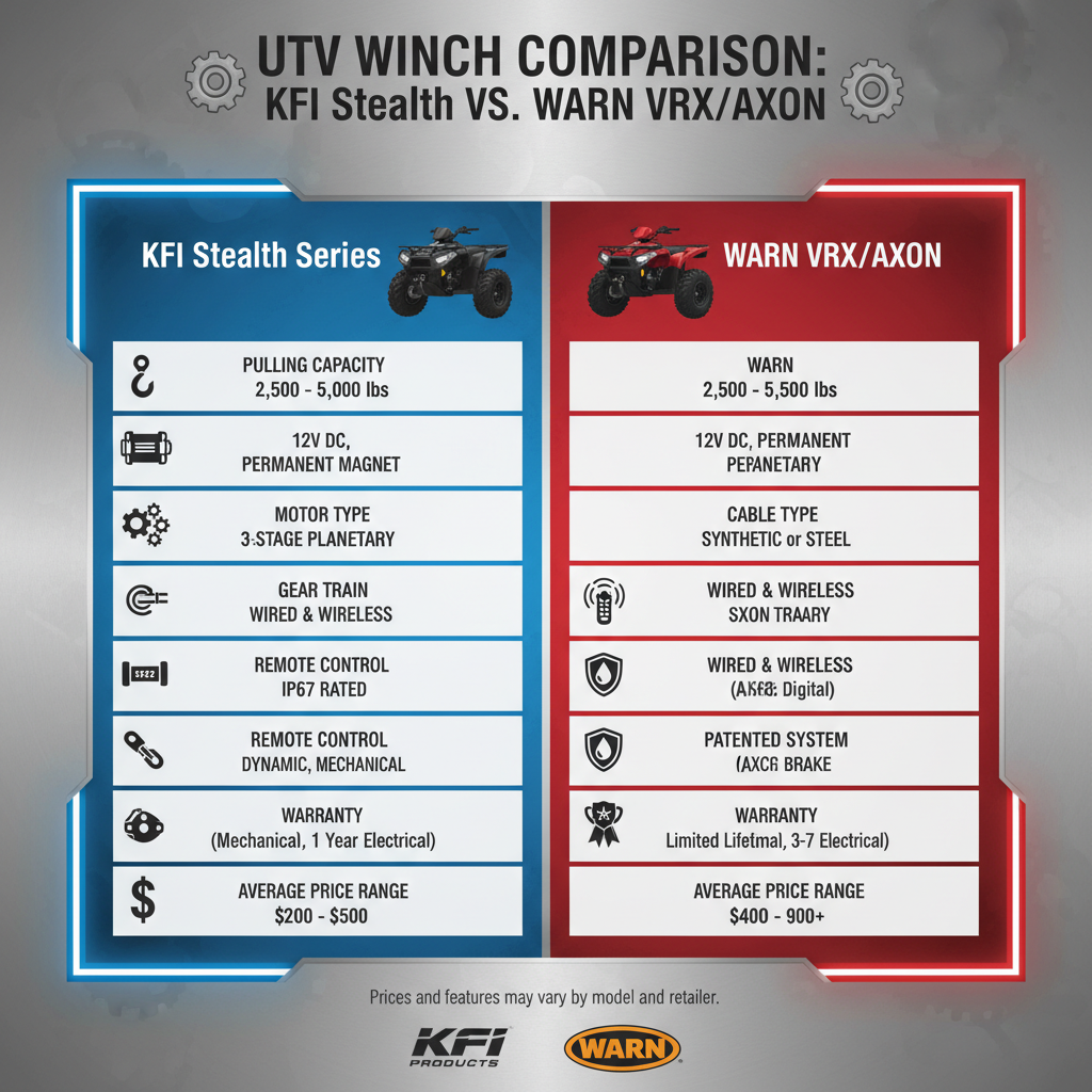  kfi winch vs warn winch for utv