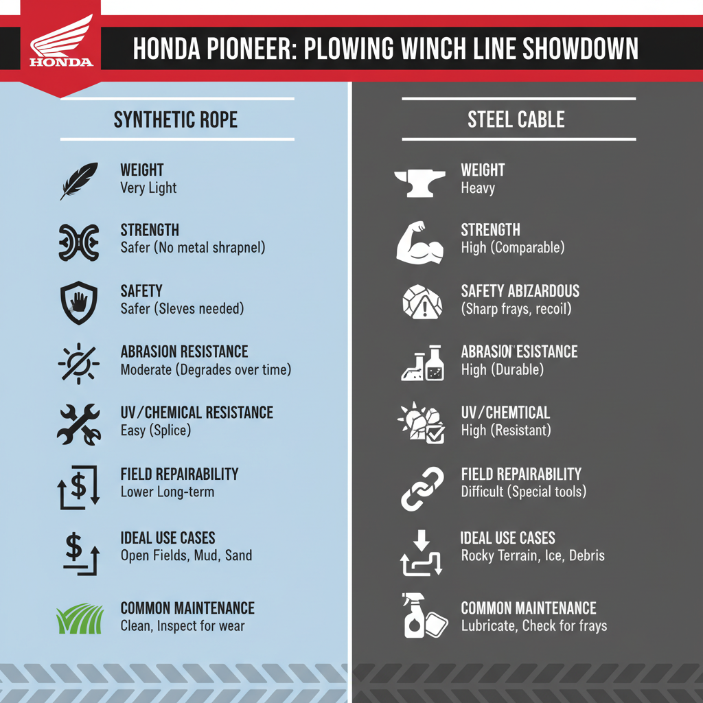  synthetic rope vs steel cable for plowing