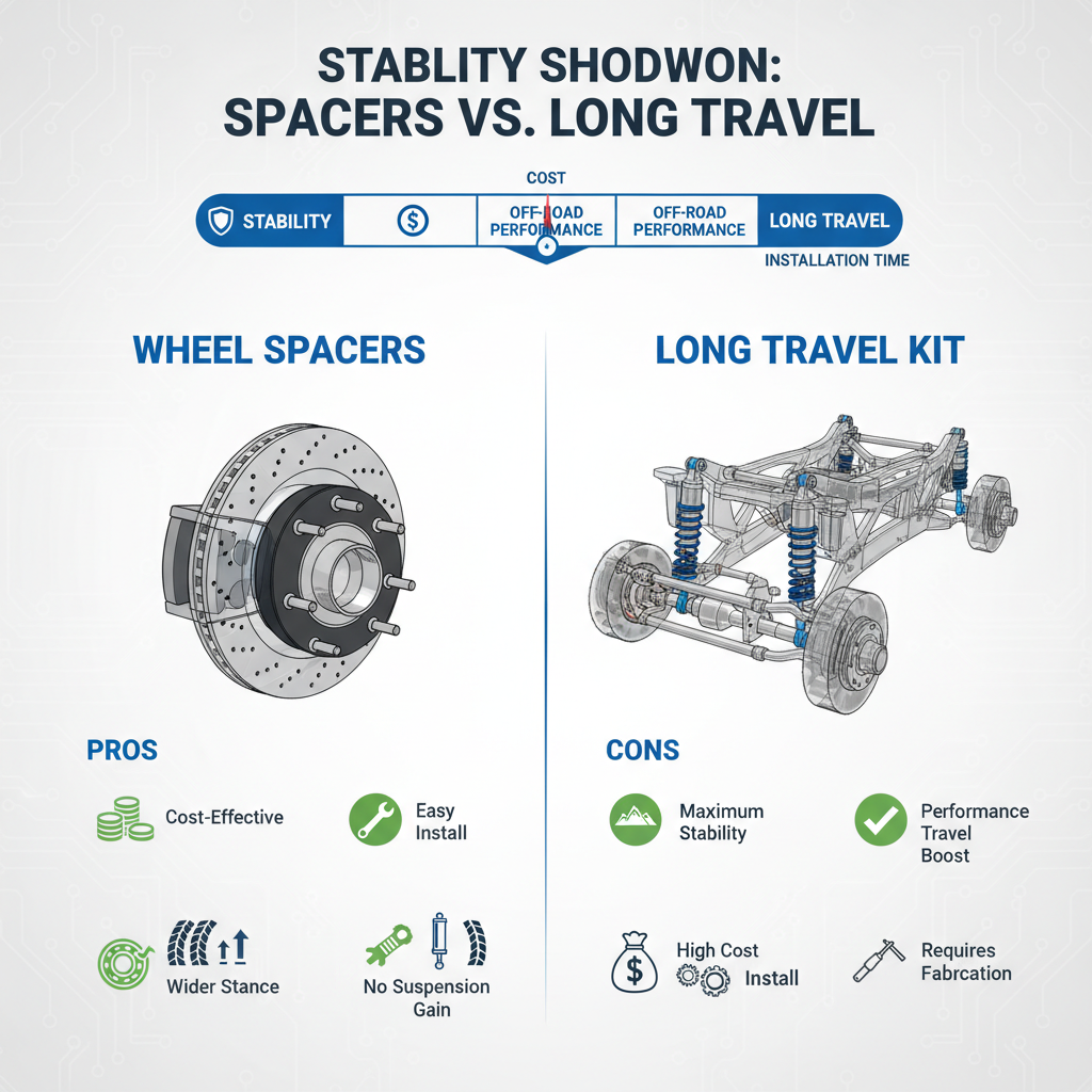  wheel spacers for stability vs long travel kit
