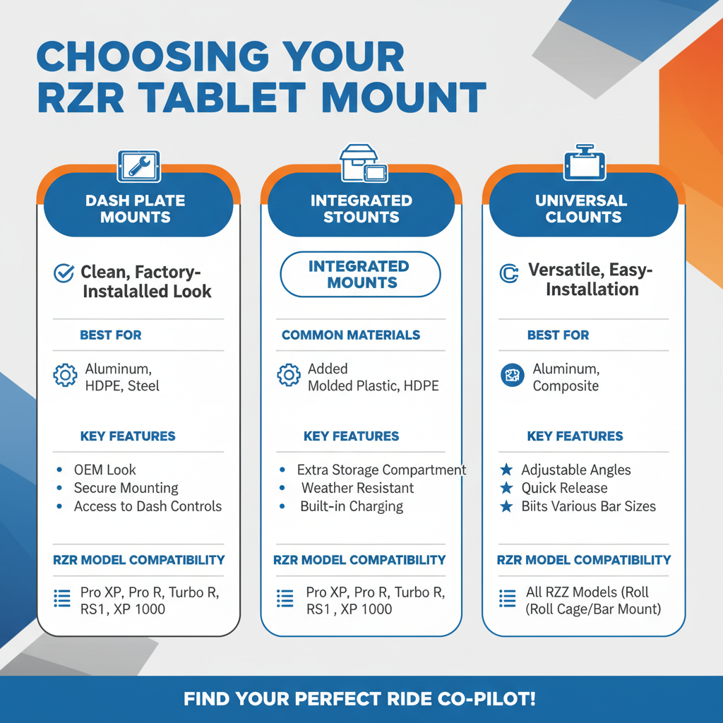  tablet mount for rzr dashboard