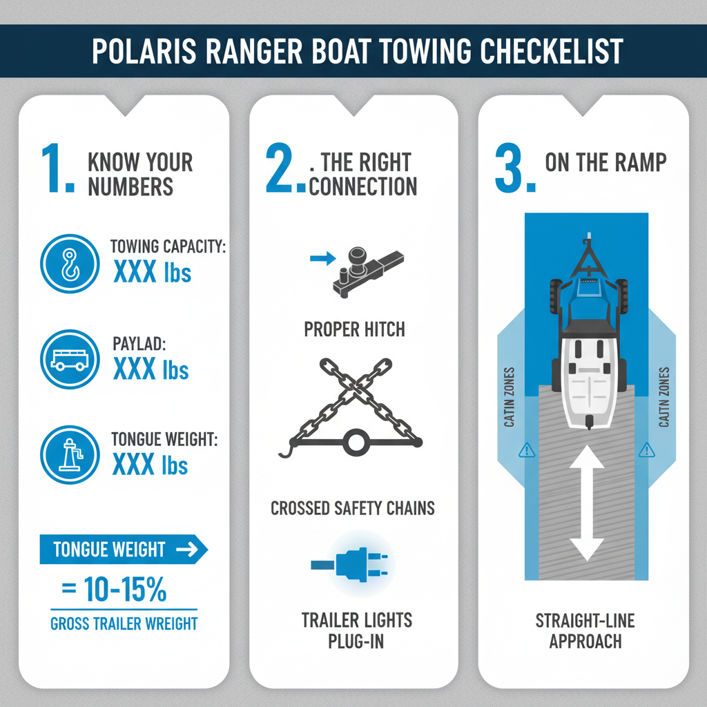  towing boat with polaris ranger