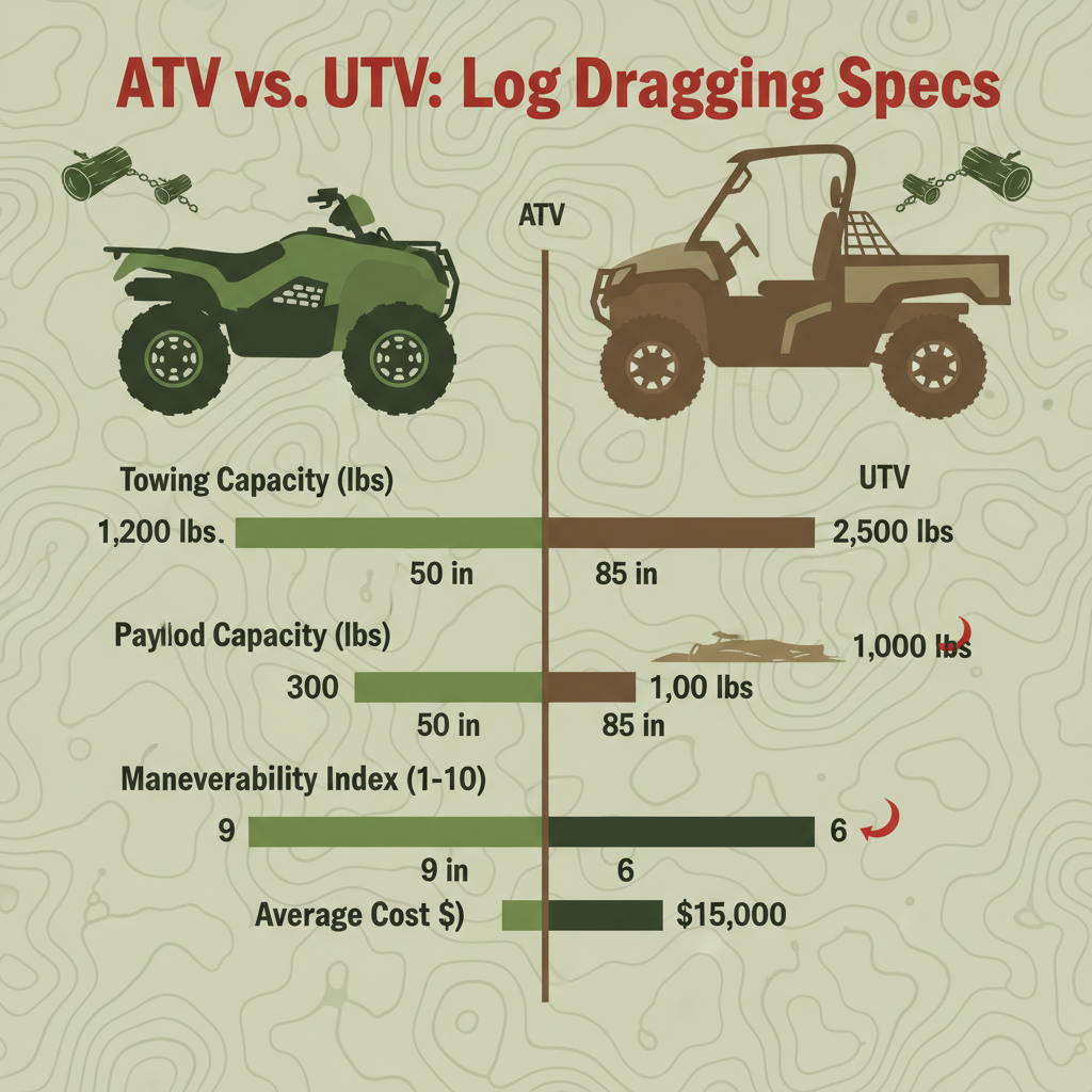  dragging logs with atv vs utv