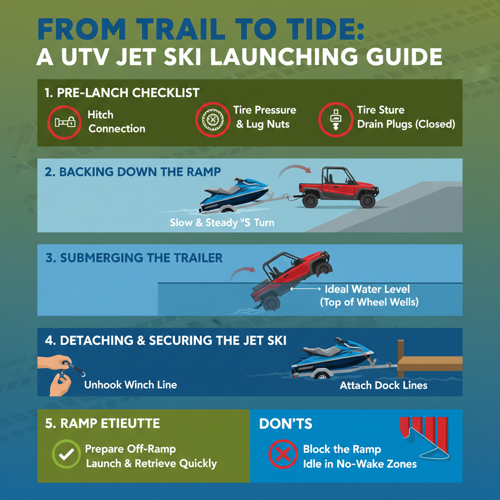  launching jet ski with utv