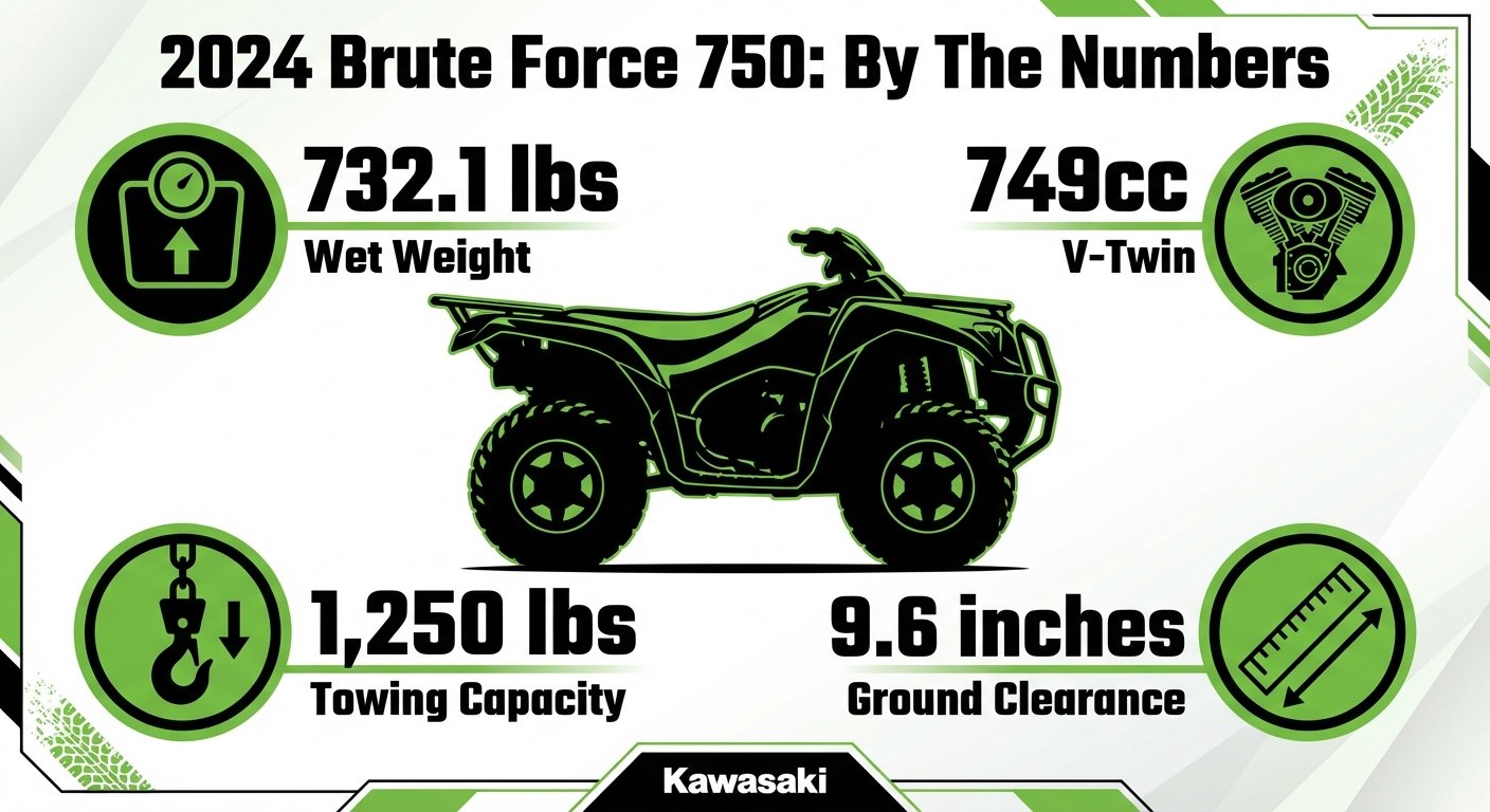  kawasaki brute force 750 wet weight