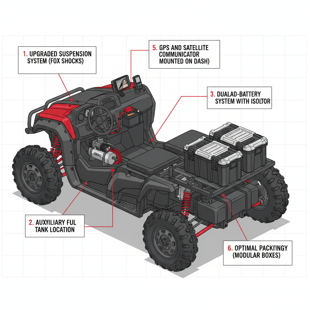  overland camping with utv setup