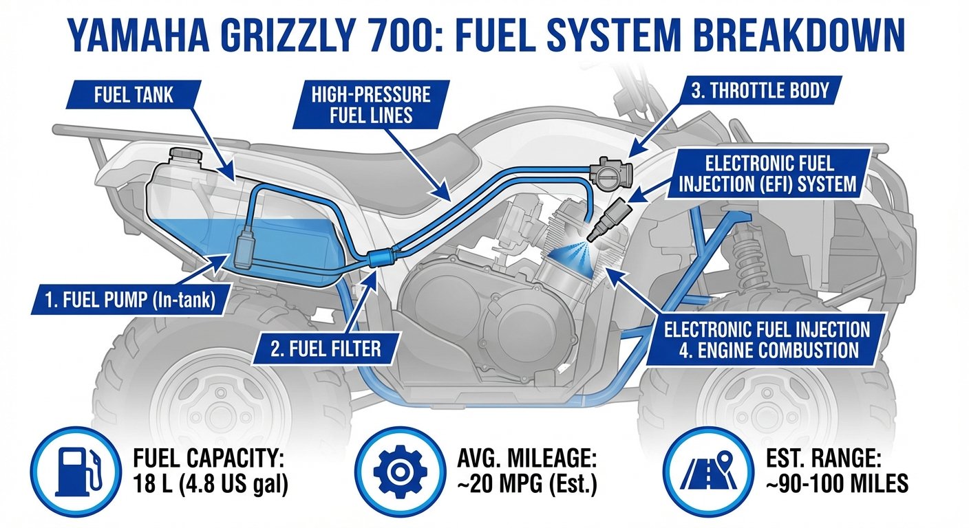  yamaha grizzly 700 fuel capacity