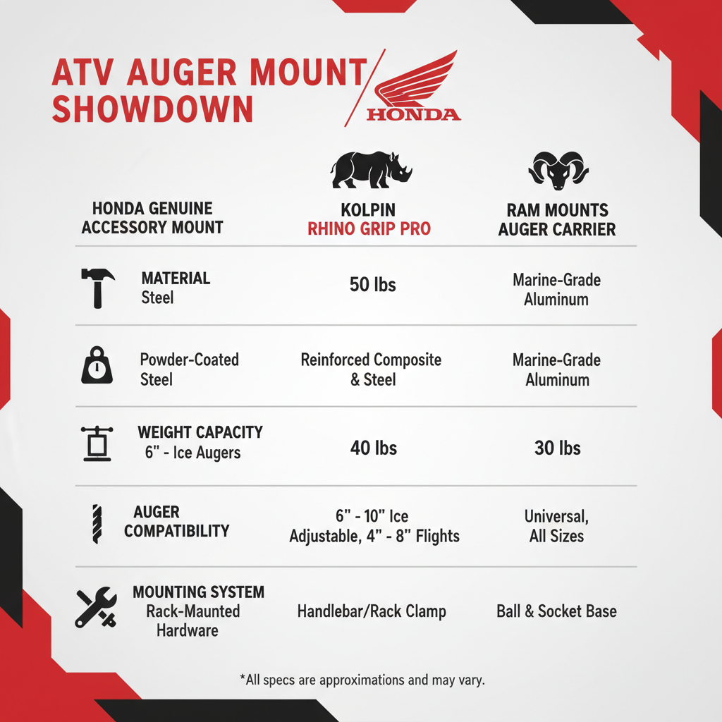  auger mount for atv rack