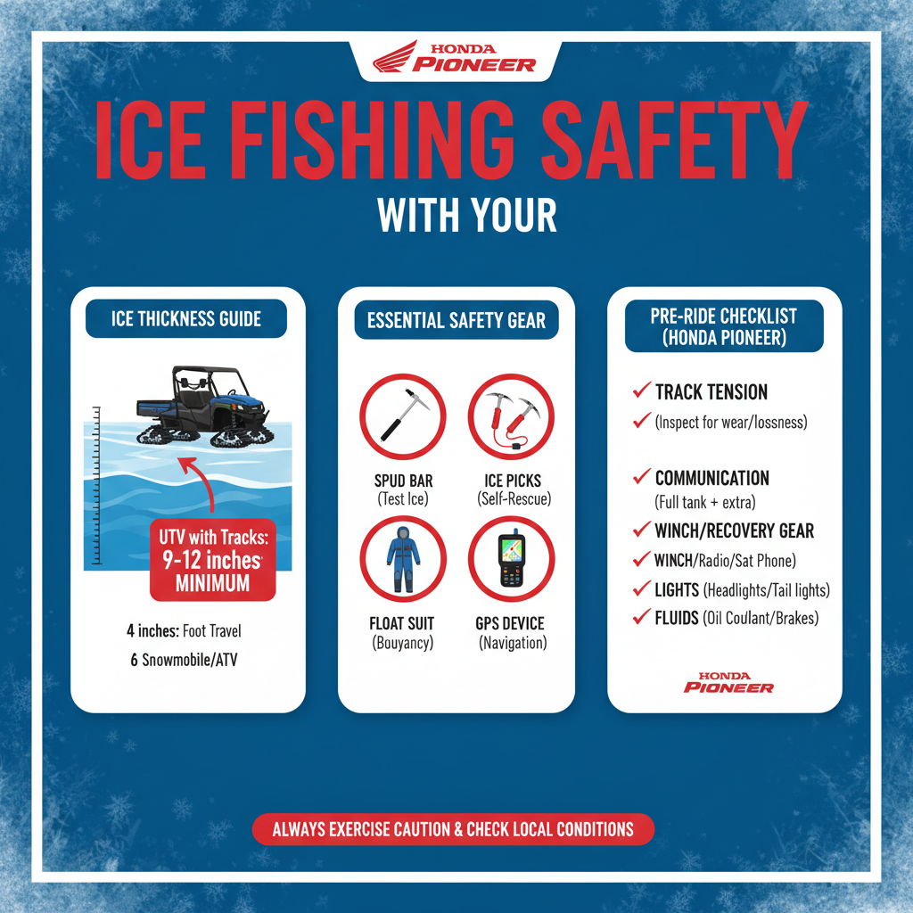  tracks for ice fishing safety