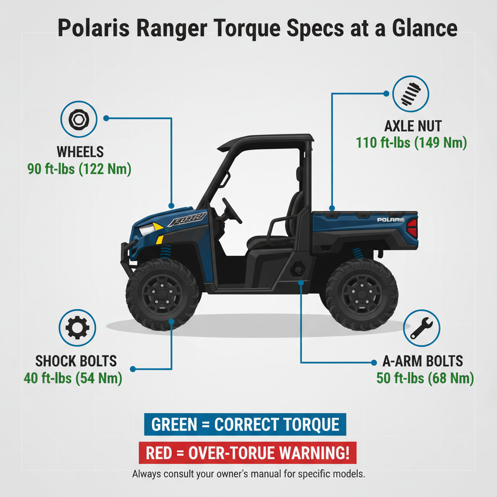  lug nut torque specs polaris ranger