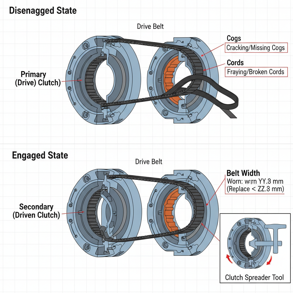  how often to change drive belt polaris ranger