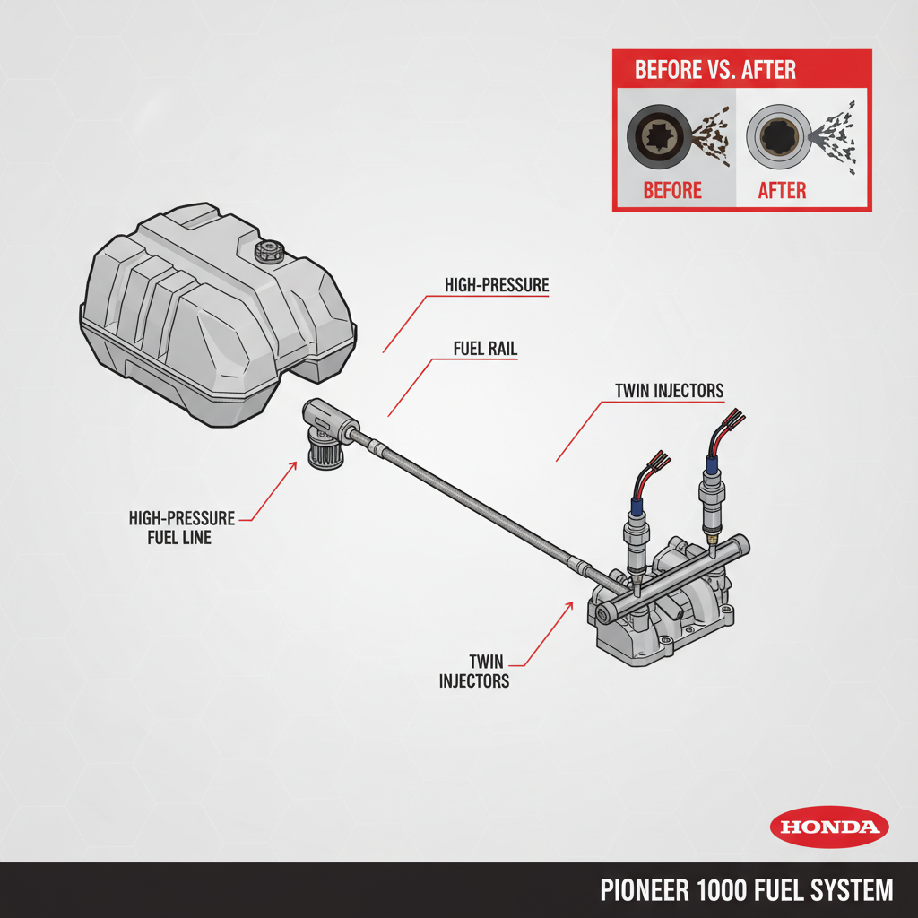  cleaning fuel injector honda pioneer 1000