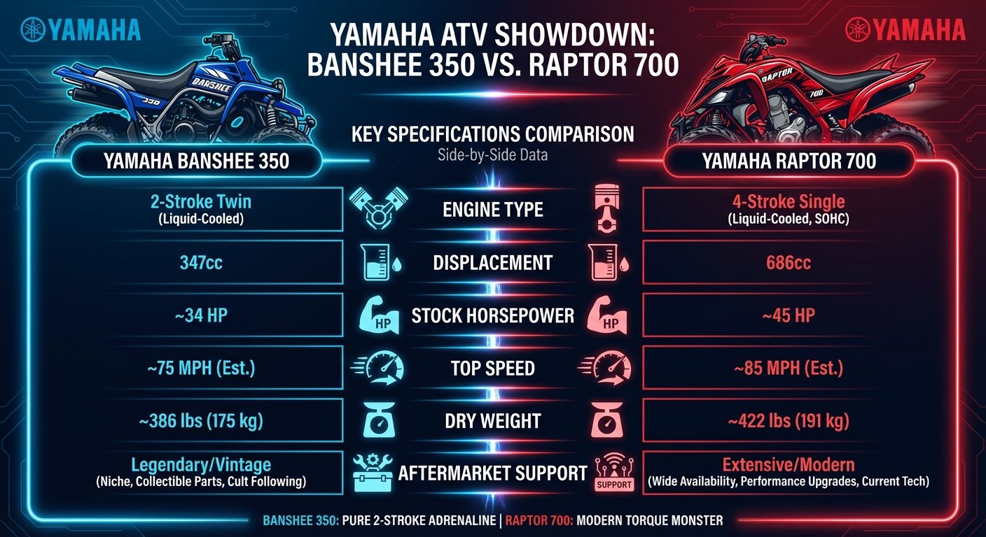 yamaha banshee 350 vs raptor 700