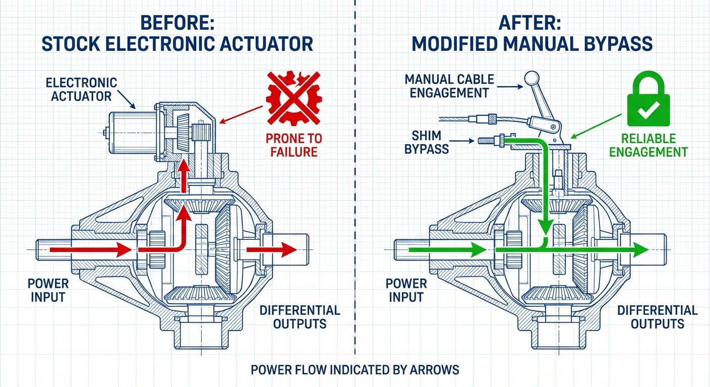 kawasaki prairie 360 4x4 actuator bypass