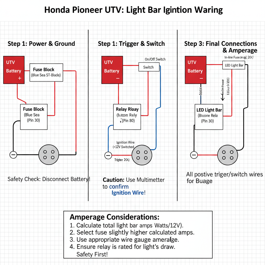  wiring light bar to ignition power utv