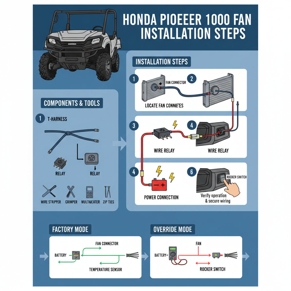  honda pioneer 1000 fan override switch install
