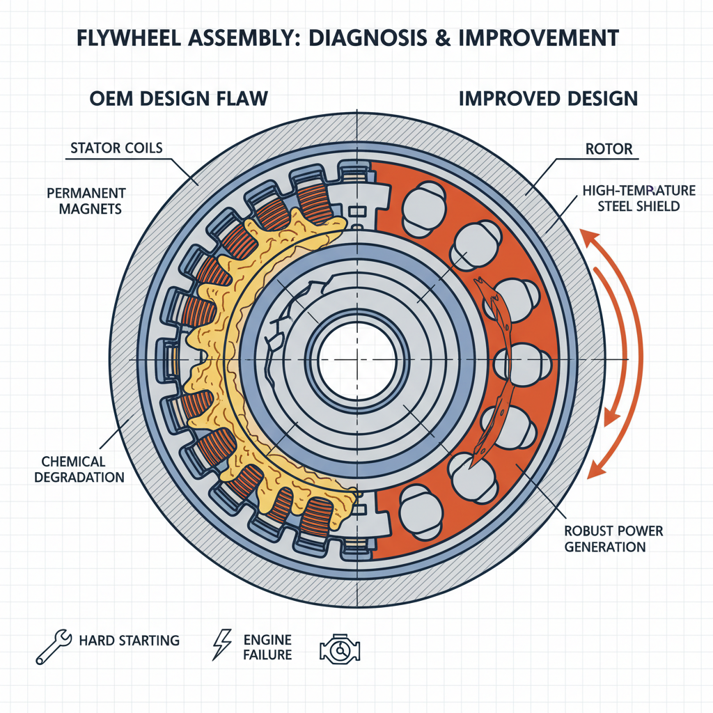  suzuki eiger 400 flywheel magnet issues