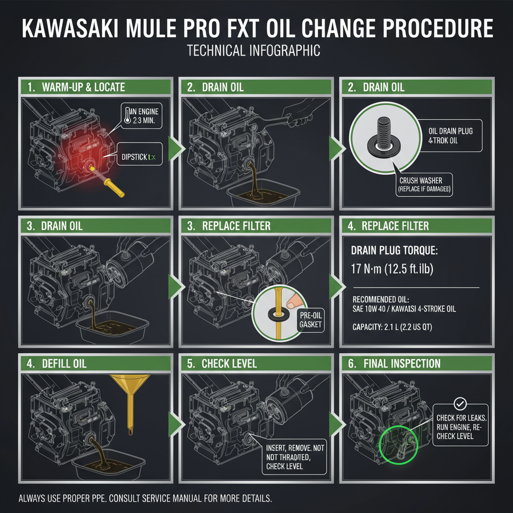  kawasaki mule pro fxt oil change guide