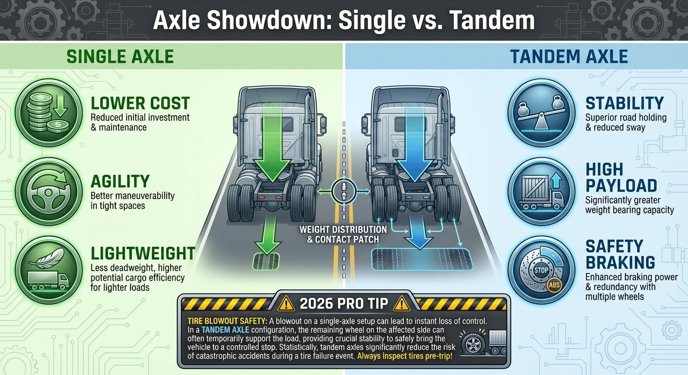 single axle vs tandem axle trailer for side by side