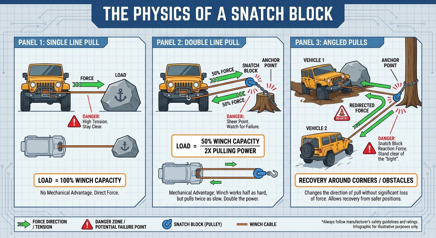using snatch block for utv recovery