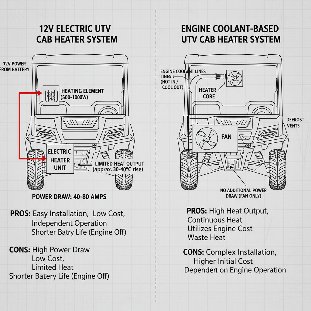 12v cab heater vs coolant heater utv
