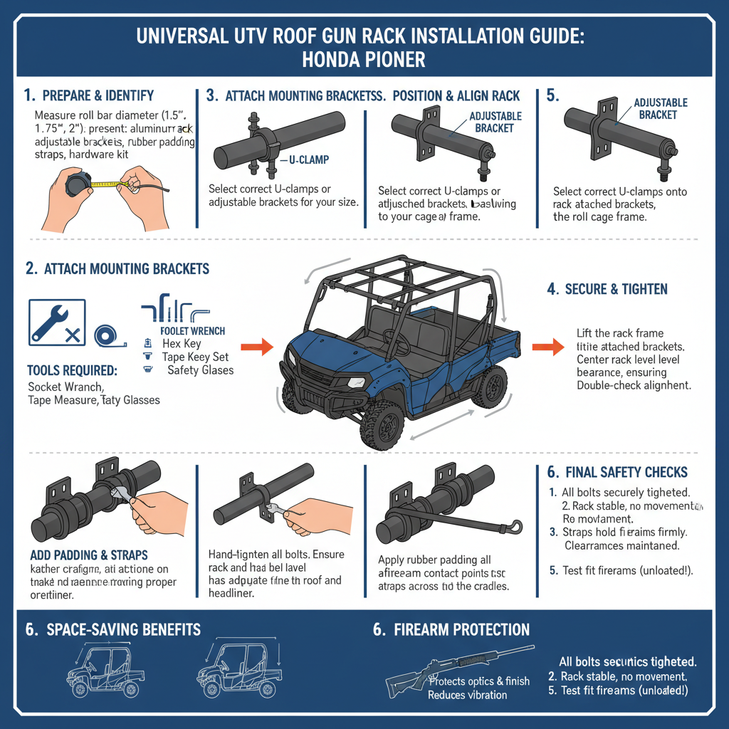  utv gun rack for roof installation