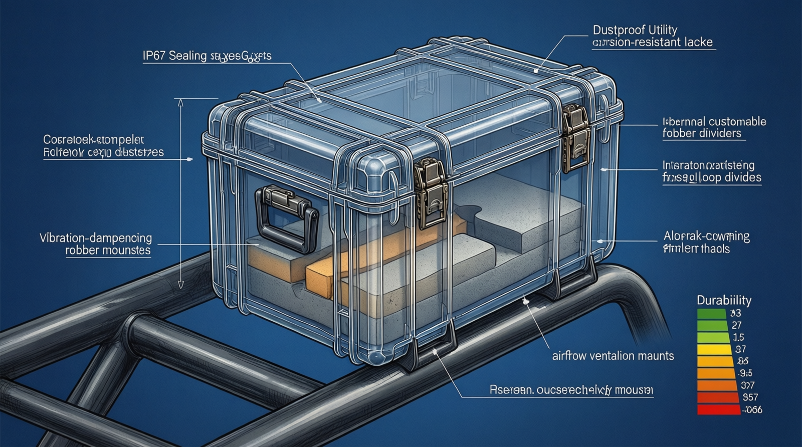 Pelican boxes for dustproof side by side storage