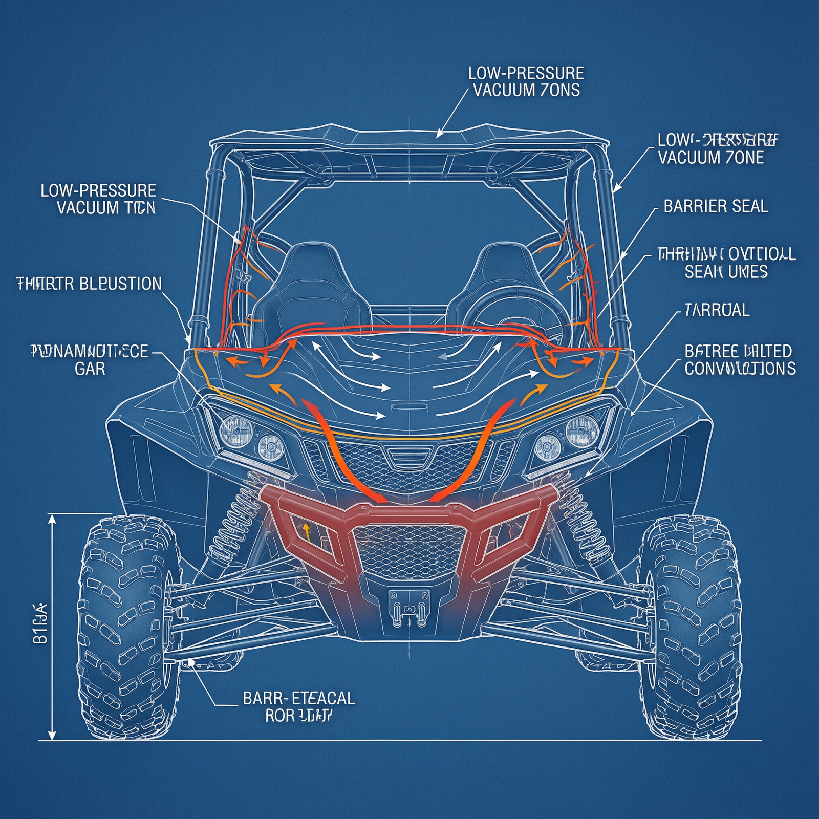  clear rear cab barrier panel honda pioneer 1000