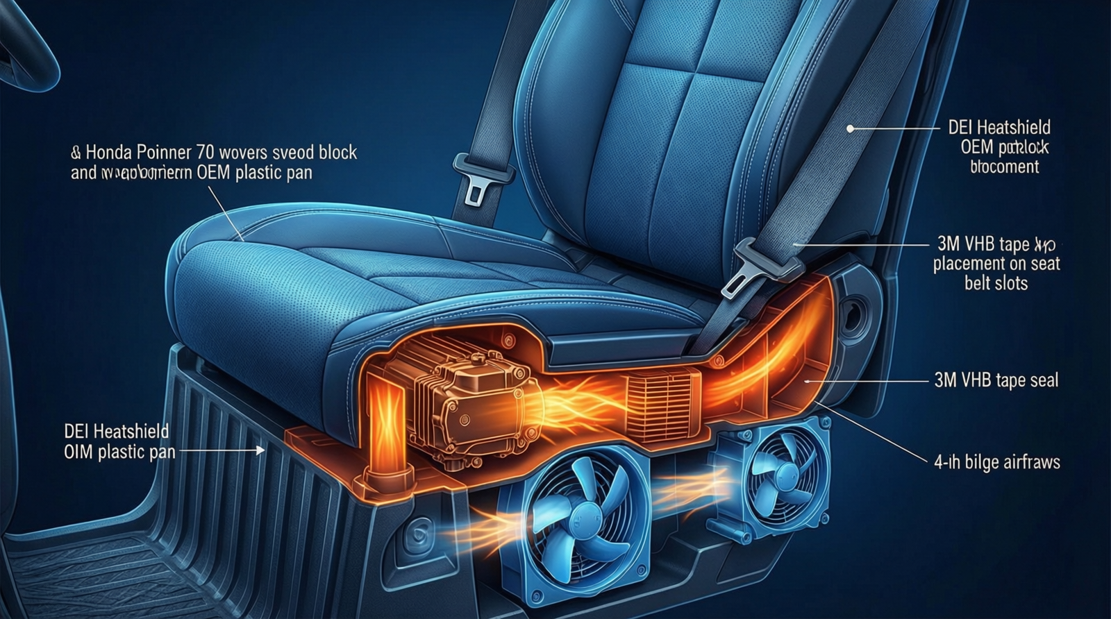 2021 honda pioneer 700 seat insulation kit