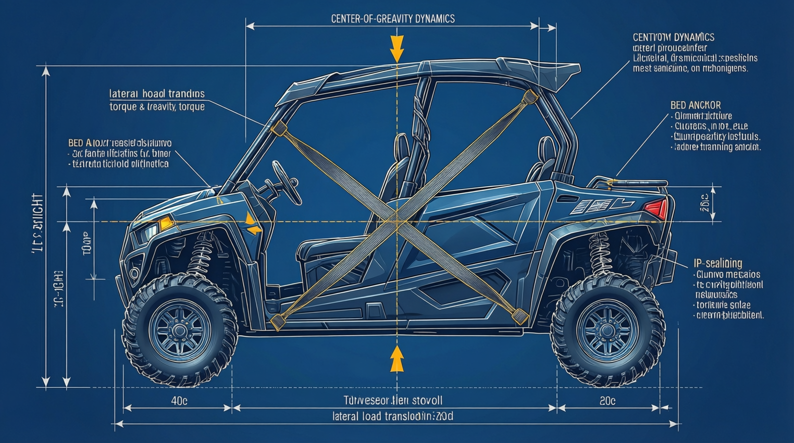 where to pack heavy gear tools and coolers in a UTV bed